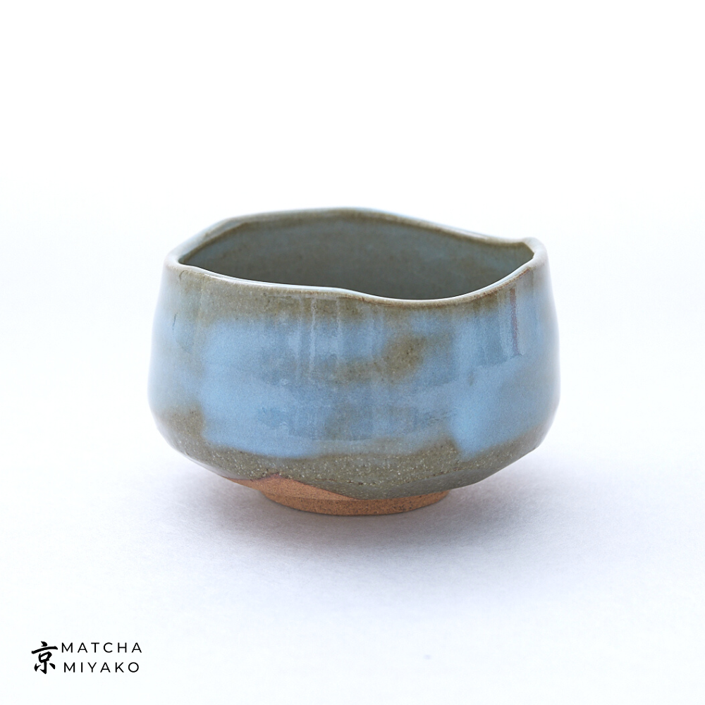 Chawan - Japanese Tea Bowl, brown-blue pattern