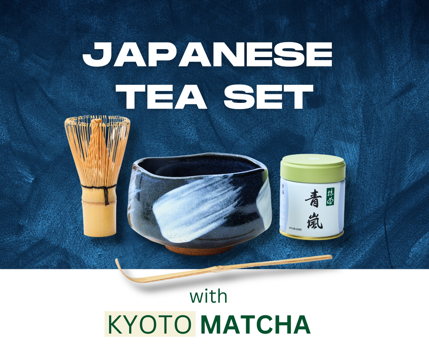 Japanese Matcha Tea Set - Dark blue