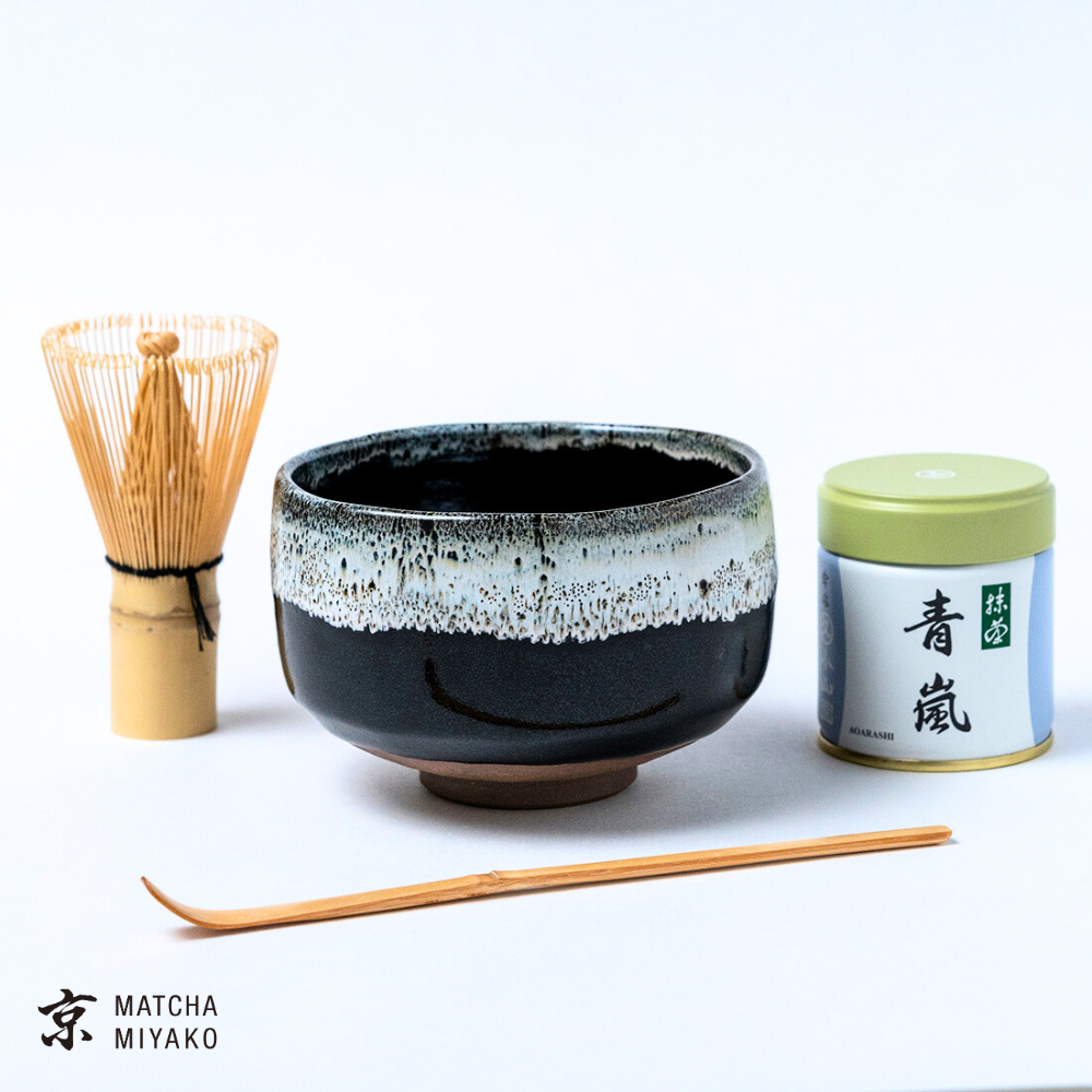 Japanese Matcha Tea Set - Tenmoku satsuma style