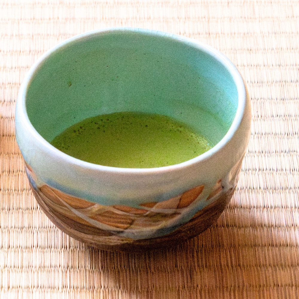 Japanese Matcha Tea Set - Blue flow glaze style