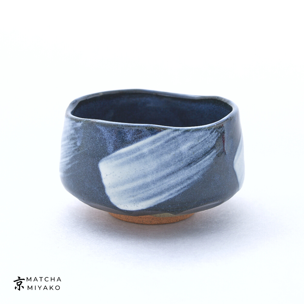 Chawan - Japanese Tea Bowl, dark blue pattern – Matcha Miyako Webshop