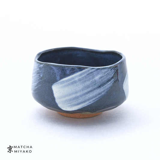 Chawan - Japanese Tea Bowl, dark blue pattern