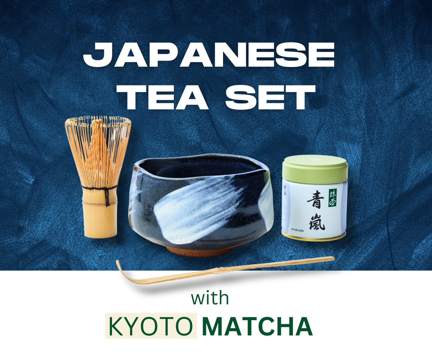 Japanese Matcha Tea Set - Dark blue 