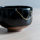 Chawan - Japanese Tea Bowl, Tenmoku kintsugi style (black)