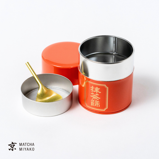 Matcha Sifter Tin Set (red)